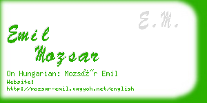 emil mozsar business card
